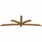 Ekena Millwork Davenport Rough Sawn Timber Gable Bracket, Western Red Cedar, 96"W x 32"H x 2"D x 4"F, 8/12 Pitch GBW096X32X0204DAV00RWR - alternate 5